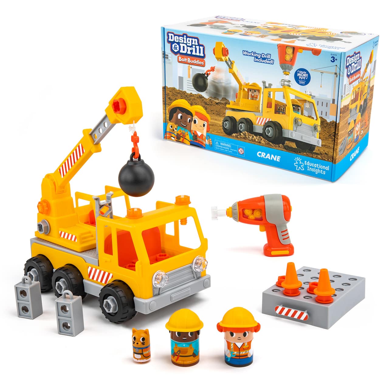 Educational Insights Design & Drill® Bolt Buddies® Crane Set